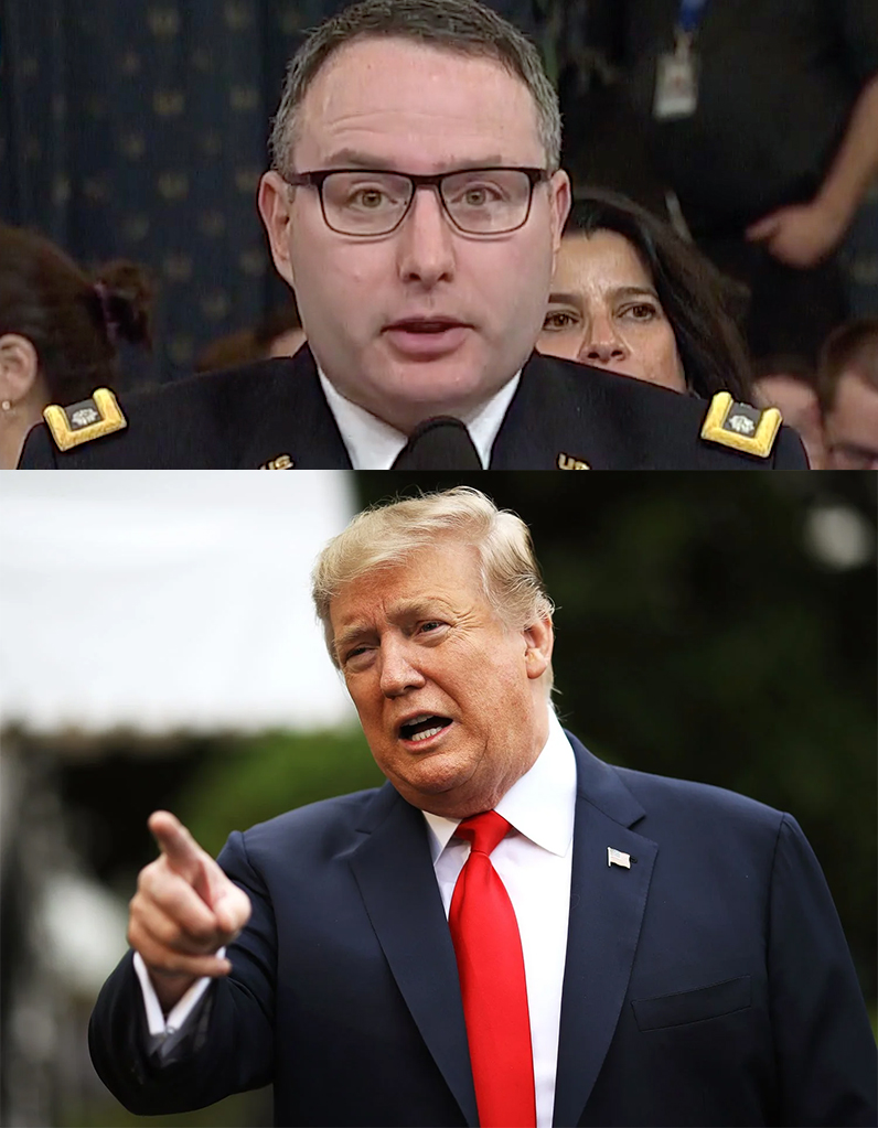 Vindman and Trump Blank Meme Template