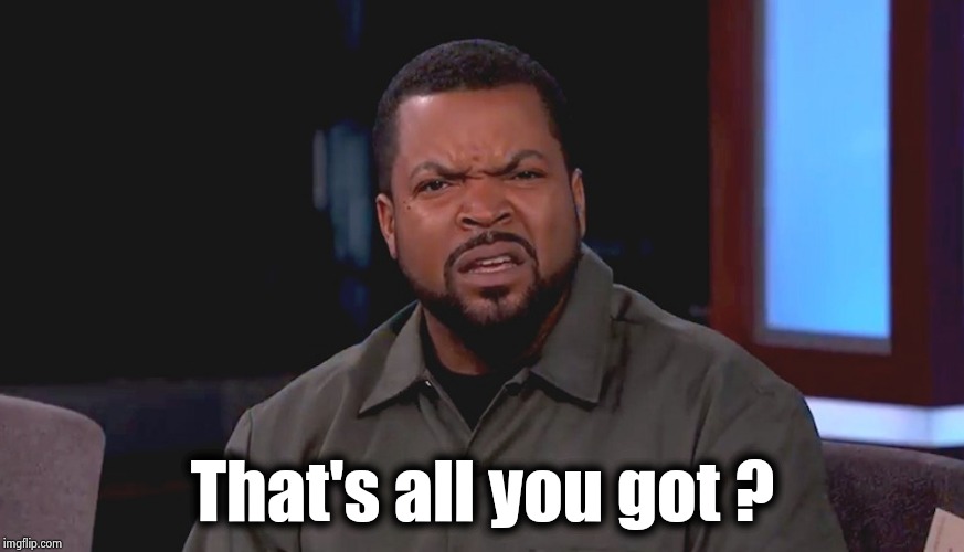Really? Ice Cube | That's all you got ? | image tagged in really ice cube | made w/ Imgflip meme maker