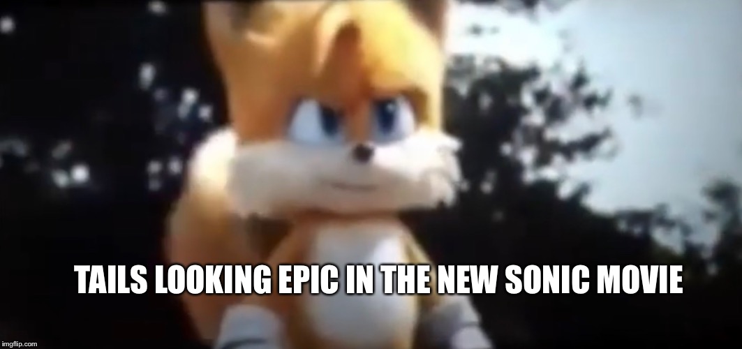 He’s adorable!!! | TAILS LOOKING EPIC IN THE NEW SONIC MOVIE | image tagged in sonic movie,sonic the hedgehog,sonic,tails,tails the fox,miles tails prower | made w/ Imgflip meme maker