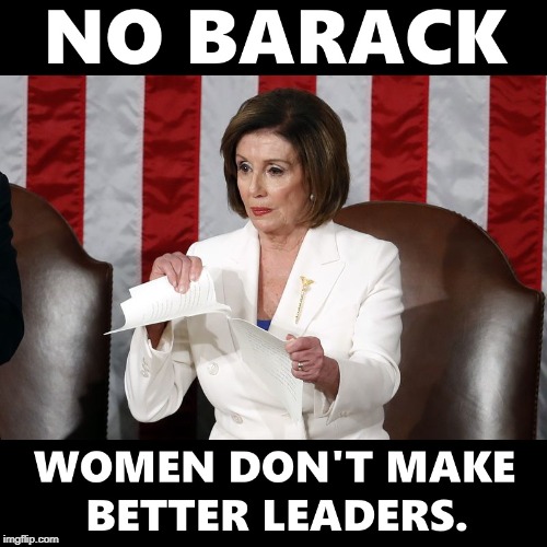 No Barack | image tagged in barack obama,nancy pelosi,democrat,speaker,disgrace | made w/ Imgflip meme maker