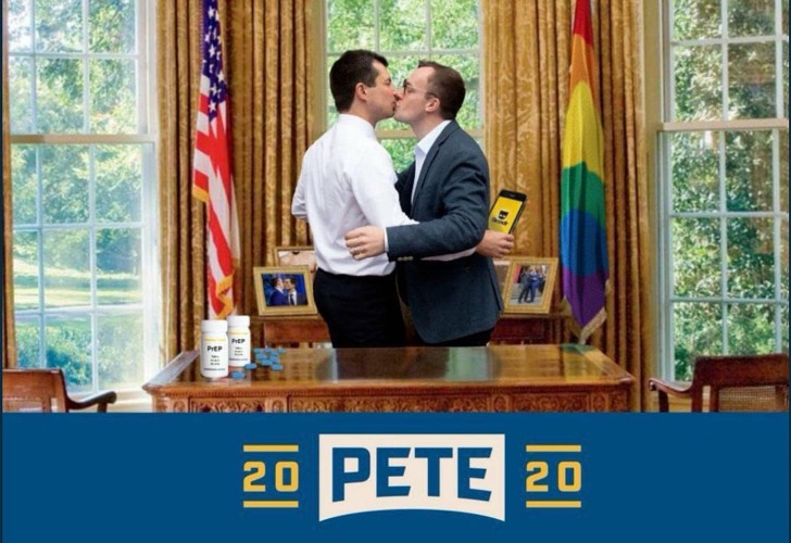 The Leading Candidate for President of Sodom and Gomorrah | image tagged in sodom and gomorrah,pete buttigieg,homo,faggot,buttbuddies,hard to swallow pills | made w/ Imgflip meme maker