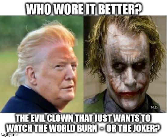 Joker and trump watch the world burn - Imgflip