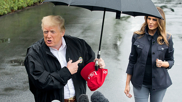 High Quality Donald leaves Melania in the rain AGAIN Blank Meme Template