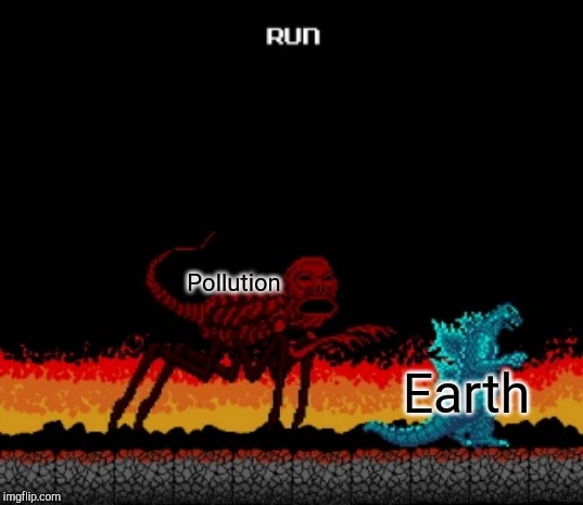 Red | Pollution; Earth | image tagged in red | made w/ Imgflip meme maker