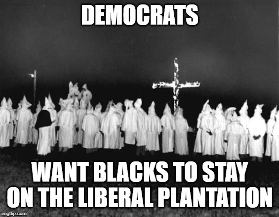 DEMOCRATS WANT BLACKS TO STAY ON THE LIBERAL PLANTATION | made w/ Imgflip meme maker