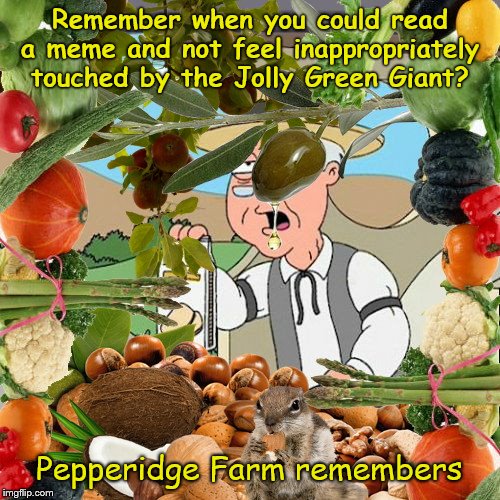 IMGFLIP'S animated border ads make you feel warm and uncomfy all over | Remember when you could read a meme and not feel inappropriately touched by the Jolly Green Giant? Pepperidge Farm remembers | image tagged in pepperidge farm remembers imgflip,imgflip,ads,imgflip humor | made w/ Imgflip meme maker