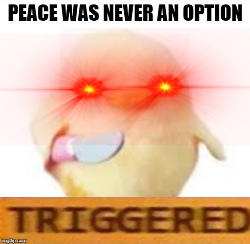 My custom duck template | PEACE WAS NEVER AN OPTION | image tagged in custom template,duck,ducks,funny,memes,untitled goose peace was never an option | made w/ Imgflip meme maker