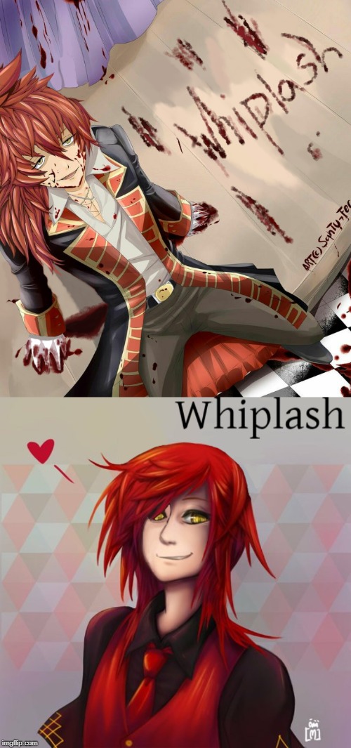 Art I fixed up to make it look more like Whiplash (Top Pic: hair in a ponytail. Bottom Pic: Hair down) | image tagged in whiplash,oc's,art | made w/ Imgflip meme maker