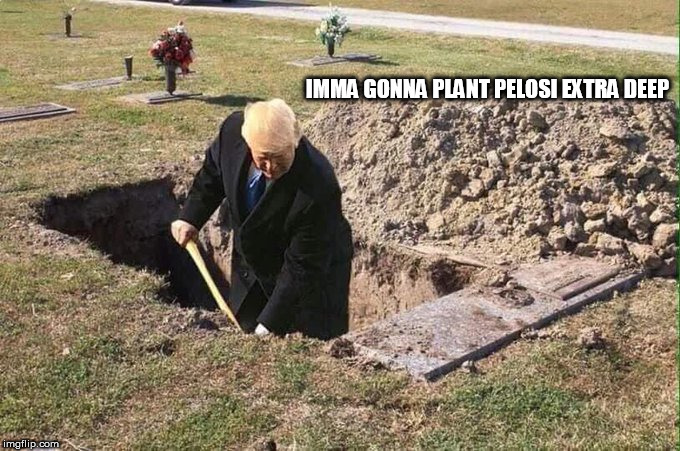 Grave | IMMA GONNA PLANT PELOSI EXTRA DEEP | image tagged in grave | made w/ Imgflip meme maker