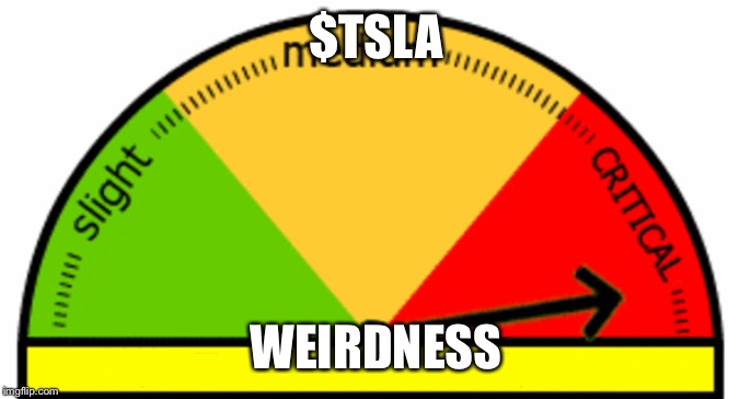 Generic Meter | $TSLA; WEIRDNESS | image tagged in generic meter | made w/ Imgflip meme maker