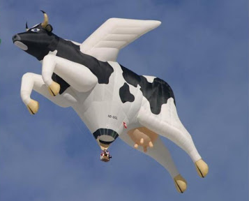 Cow balloon Blank Meme Template