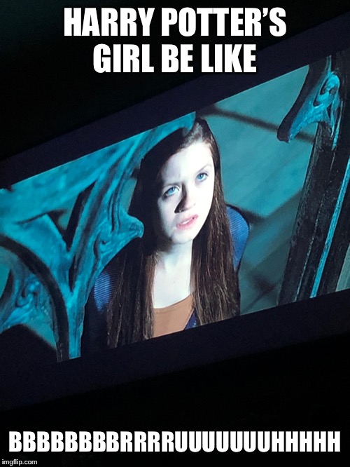 Ahh | HARRY POTTER’S GIRL BE LIKE; BBBBBBBBRRRRUUUUUUUHHHHH | image tagged in ahh | made w/ Imgflip meme maker