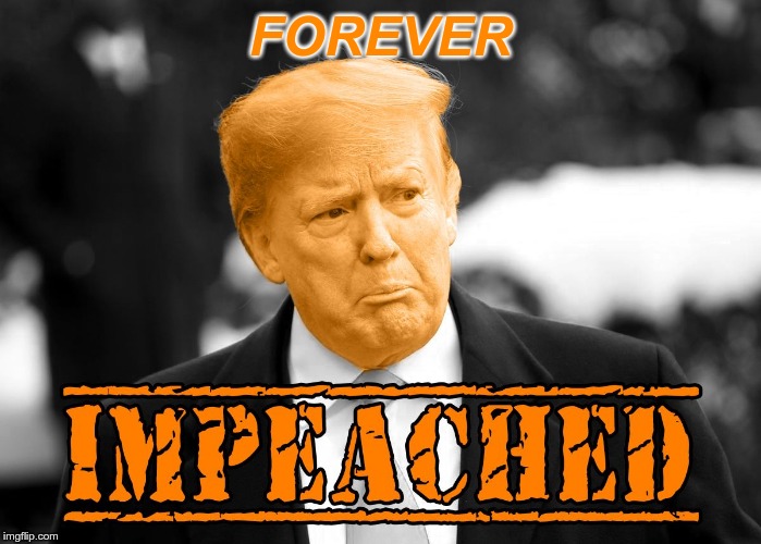 Forever Impeached | FOREVER | image tagged in trump,impeached,criminal | made w/ Imgflip meme maker
