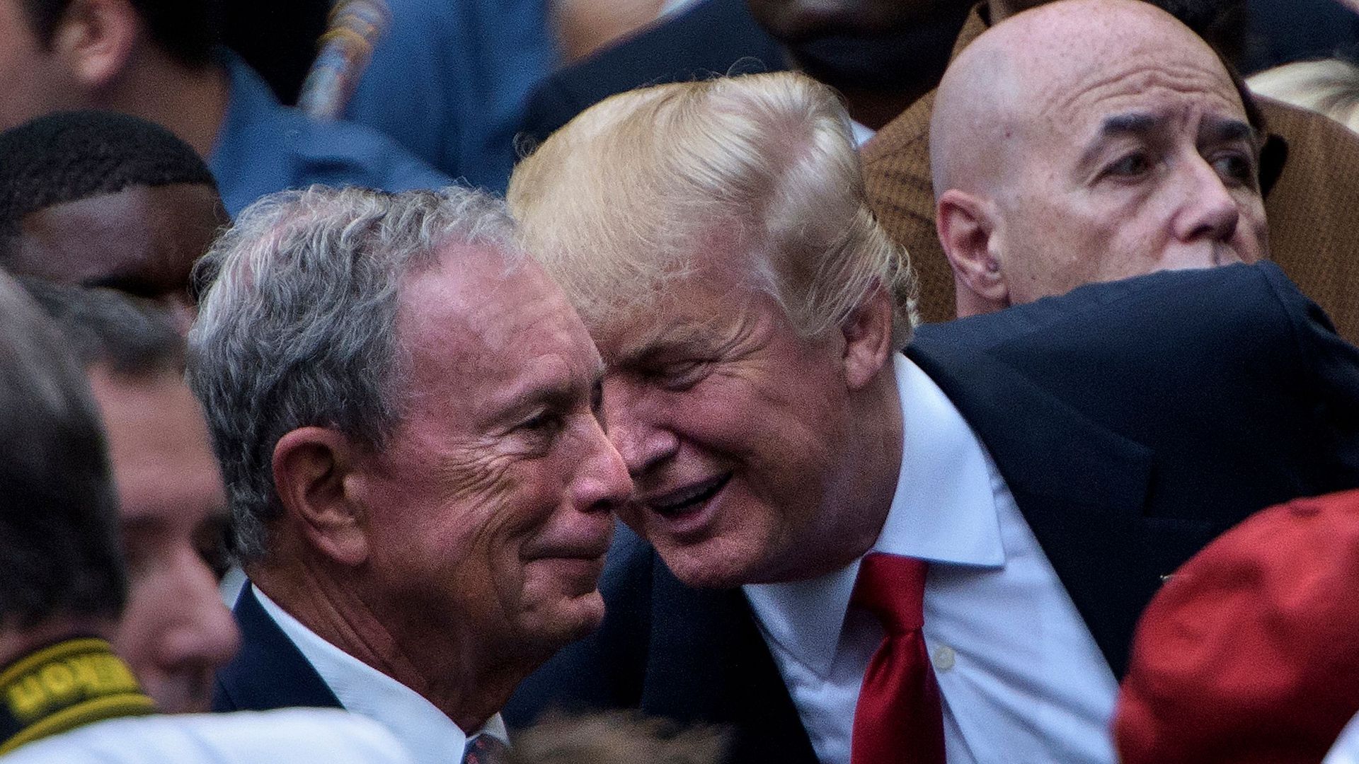 Trump asking Bloomberg for a loan - smile Blank Meme Template