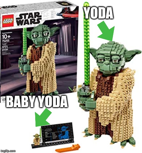 YODA; BABY YODA | image tagged in baby yoda | made w/ Imgflip meme maker