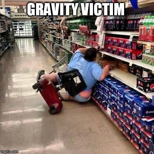 fat | GRAVITY VICTIM | image tagged in fat | made w/ Imgflip meme maker