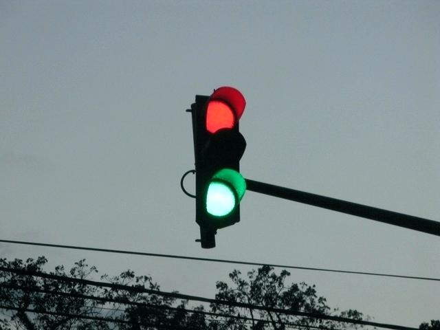 red and green lights on Blank Meme Template