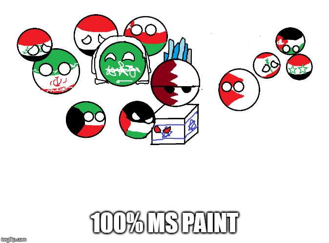 Middle East | 100% MS PAINT | image tagged in middle east,countryballs,drawing | made w/ Imgflip meme maker
