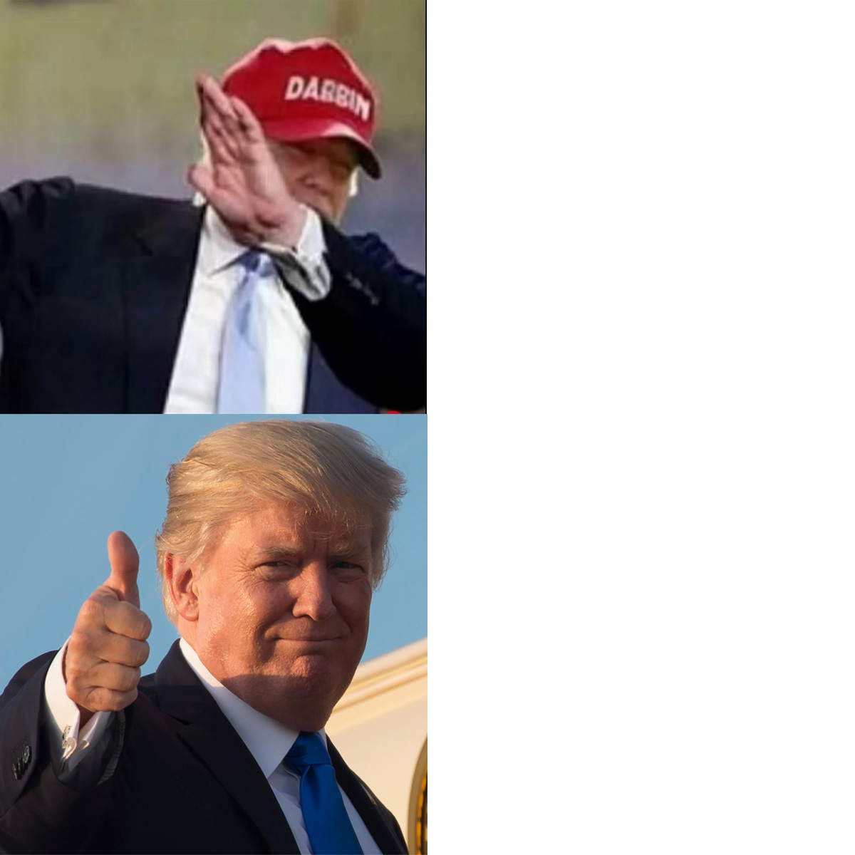 High Quality Trump Hotline Bling Blank Meme Template