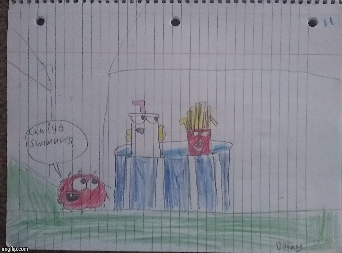 Just a drawing of the first episode of ATHF | image tagged in athf,drawing,memes | made w/ Imgflip meme maker