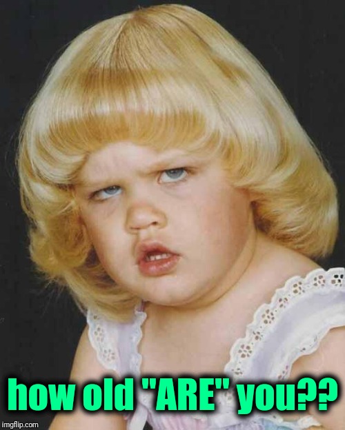 Huh | how old "ARE" you?? | image tagged in huh | made w/ Imgflip meme maker