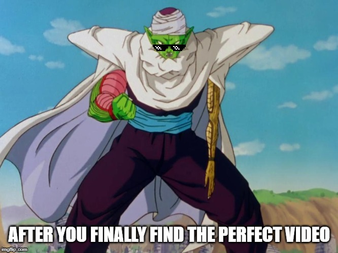 AFTER YOU FINALLY FIND THE PERFECT VIDEO | image tagged in piccolo,arm,wanking it,perfect video | made w/ Imgflip meme maker
