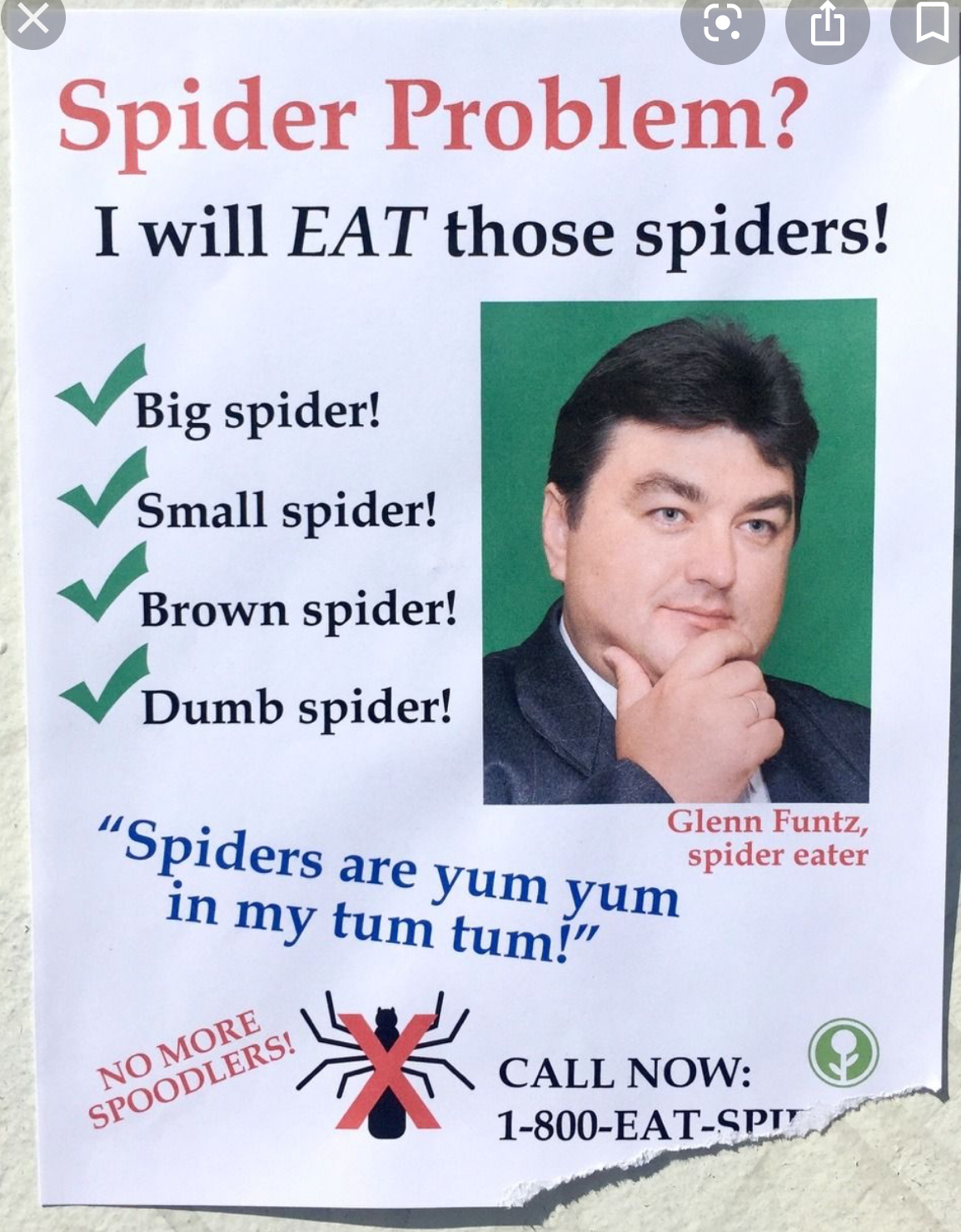 I eat spiders Blank Meme Template