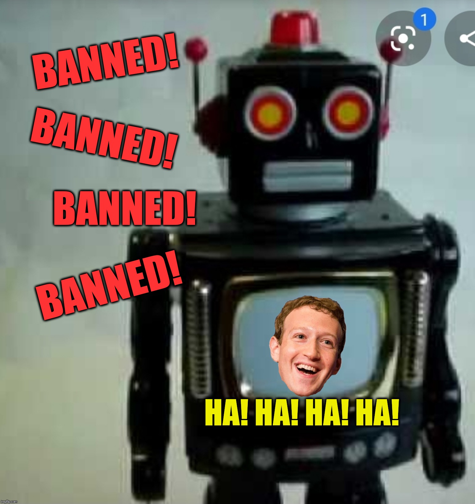 High Quality Facebook jail bot Blank Meme Template