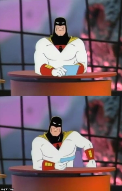 High Quality FAKE NEWS WITH SPACE GHOST Blank Meme Template