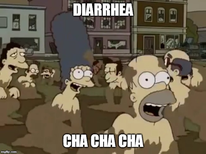 Diarrhea Cha Cha Cha | DIARRHEA; CHA CHA CHA | image tagged in the simpsons,diarrhea | made w/ Imgflip meme maker