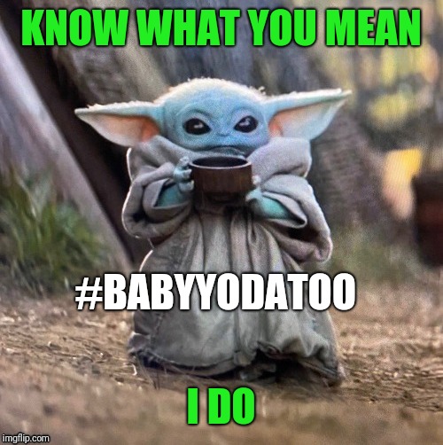 Babyy | KNOW WHAT YOU MEAN I DO #BABYYODATOO | image tagged in babyy | made w/ Imgflip meme maker