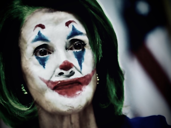 Pelosi the clown Blank Meme Template