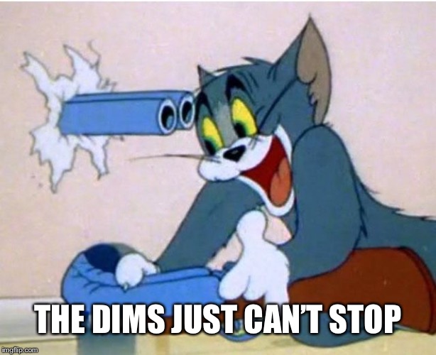 Tom and Jerry | THE DIMS JUST CAN’T STOP | image tagged in tom and jerry | made w/ Imgflip meme maker