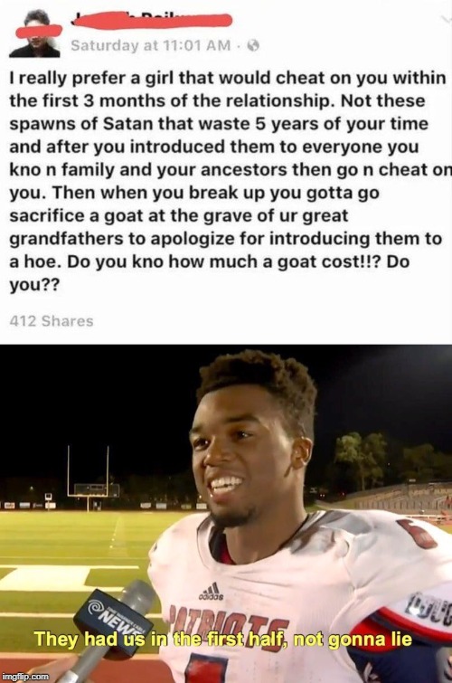 Typical costs: Goats range in price from $75 to $300, depending on factors including sex, age and temperament. | image tagged in they had us in the first half,goats,cheating,hoes,technology challenged grandparents | made w/ Imgflip meme maker