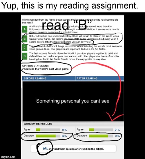 Yup, this is my reading assignment | image tagged in fortnite memes,fortnite,fortnite meme,oh wow are you actually reading these tags | made w/ Imgflip meme maker