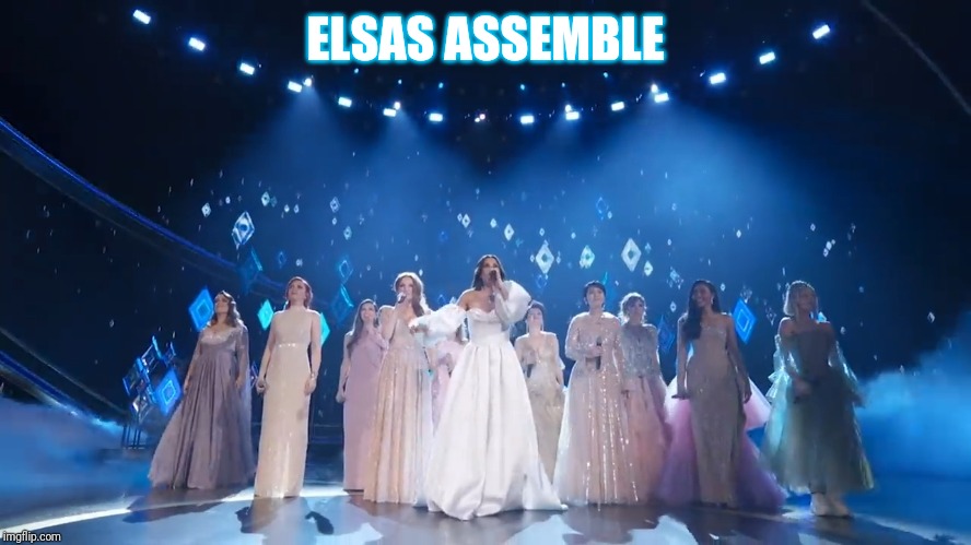 Elsas Assemble | ELSAS ASSEMBLE | image tagged in oscars,frozen,disney | made w/ Imgflip meme maker