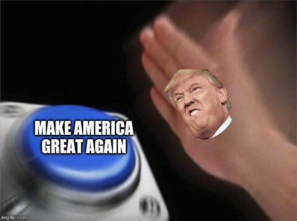 Blank Nut Button | MAKE AMERICA GREAT AGAIN | image tagged in memes,blank nut button | made w/ Imgflip meme maker