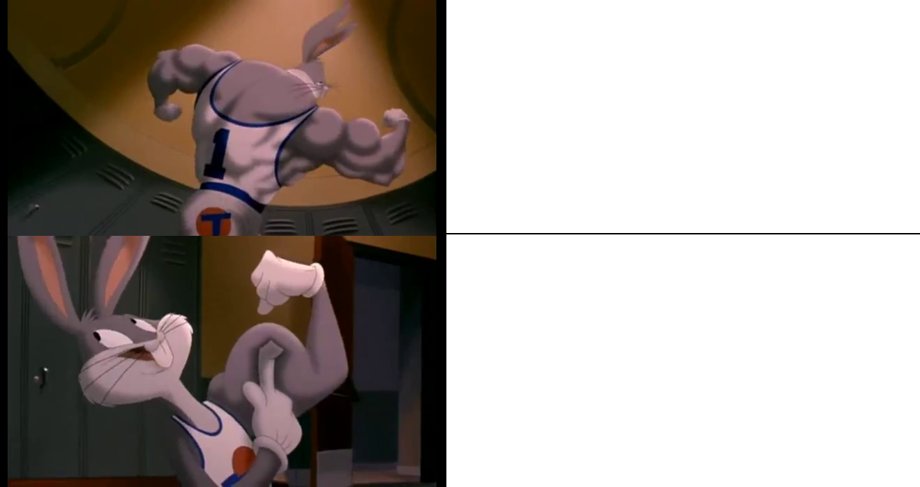 High Quality Bugs Bunny Muscles Blank Meme Template
