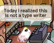 Club Penguin's Typewriter Blank Meme Template