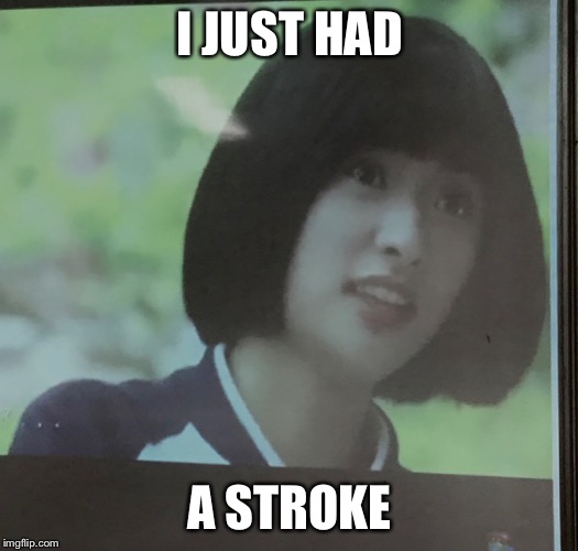 I JUST HAD; A STROKE | image tagged in funny memes | made w/ Imgflip meme maker