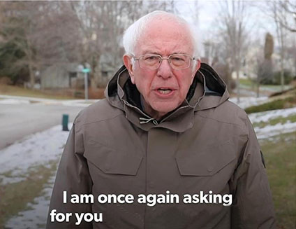 Bernie - I am once again asking for you Blank Meme Template