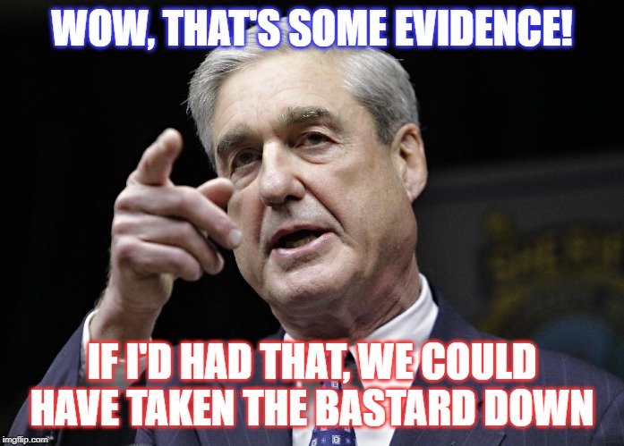 Robert S. Mueller III wants you | WOW, THAT'S SOME EVIDENCE! IF I'D HAD THAT, WE COULD HAVE TAKEN THE BASTARD DOWN | image tagged in robert s mueller iii wants you | made w/ Imgflip meme maker