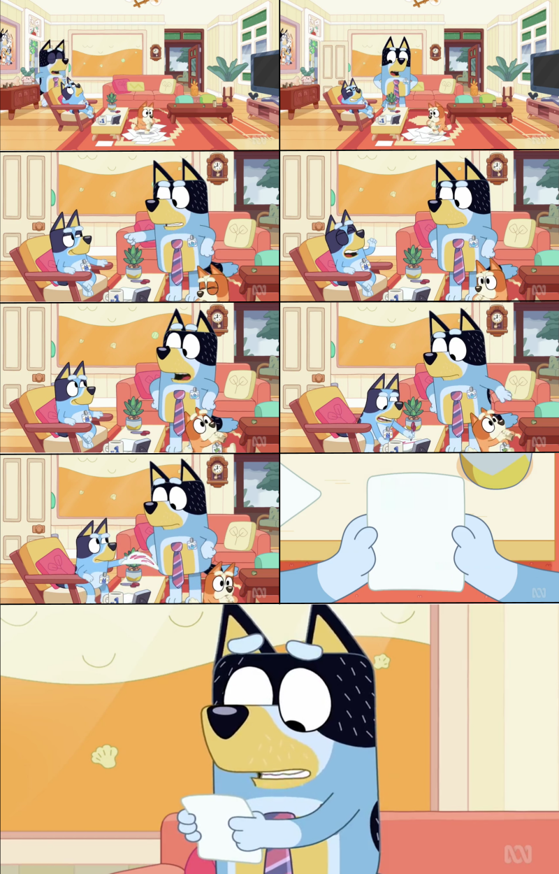 Bluey's the Boss Blank Meme Template