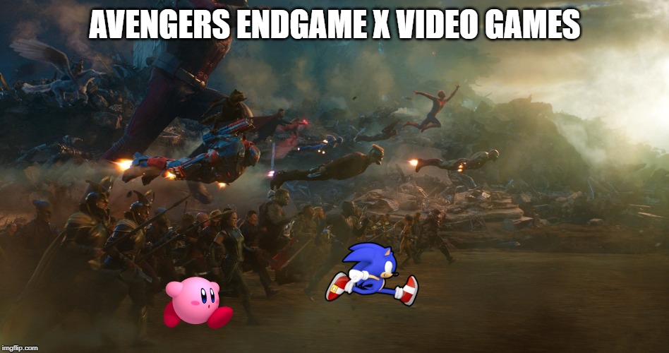 AVENGERS ENDGAME X VIDEO GAMES | image tagged in avengers endgame,video games,sonic the hedgehog,kirby,marvel,marvel cinematic universe | made w/ Imgflip meme maker
