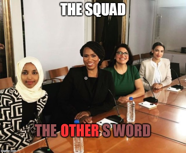 The OTHER s word | THE SQUAD; THE                 S WORD; OTHER | image tagged in trump 2020 | made w/ Imgflip meme maker