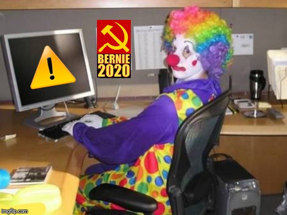 computer clown | ⚠️ | image tagged in computer clown | made w/ Imgflip meme maker