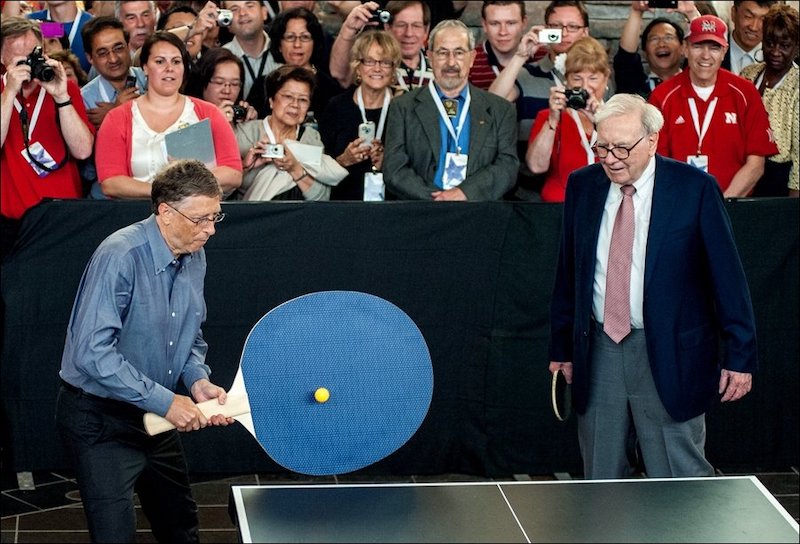 Bill Gates Giant table tennis paddle Blank Meme Template