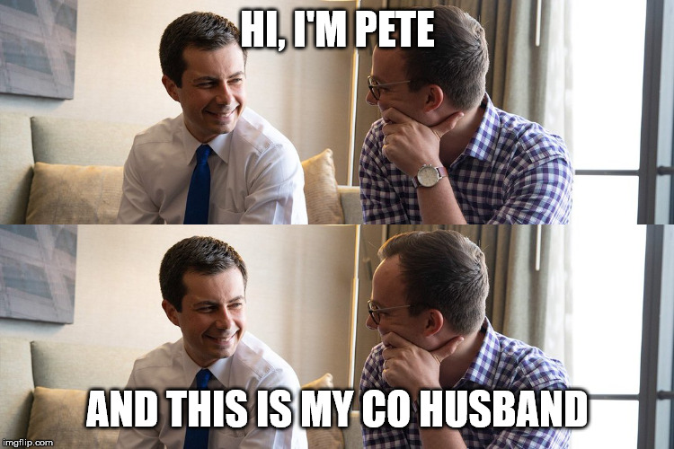 HI, I'M PETE; AND THIS IS MY CO HUSBAND | image tagged in me and pete | made w/ Imgflip meme maker