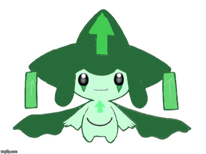 I give you... Shamrock the Jirachi. Just because they have upvotes on them, doesn't mean they'll give you em. | image tagged in ocs,pokemon,jirachi | made w/ Imgflip meme maker