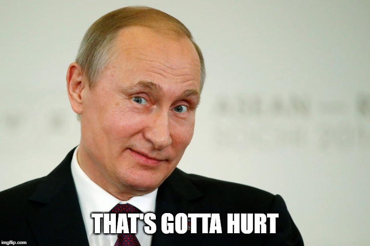 Sarcastic Putin | THAT'S GOTTA HURT | image tagged in sarcastic putin | made w/ Imgflip meme maker